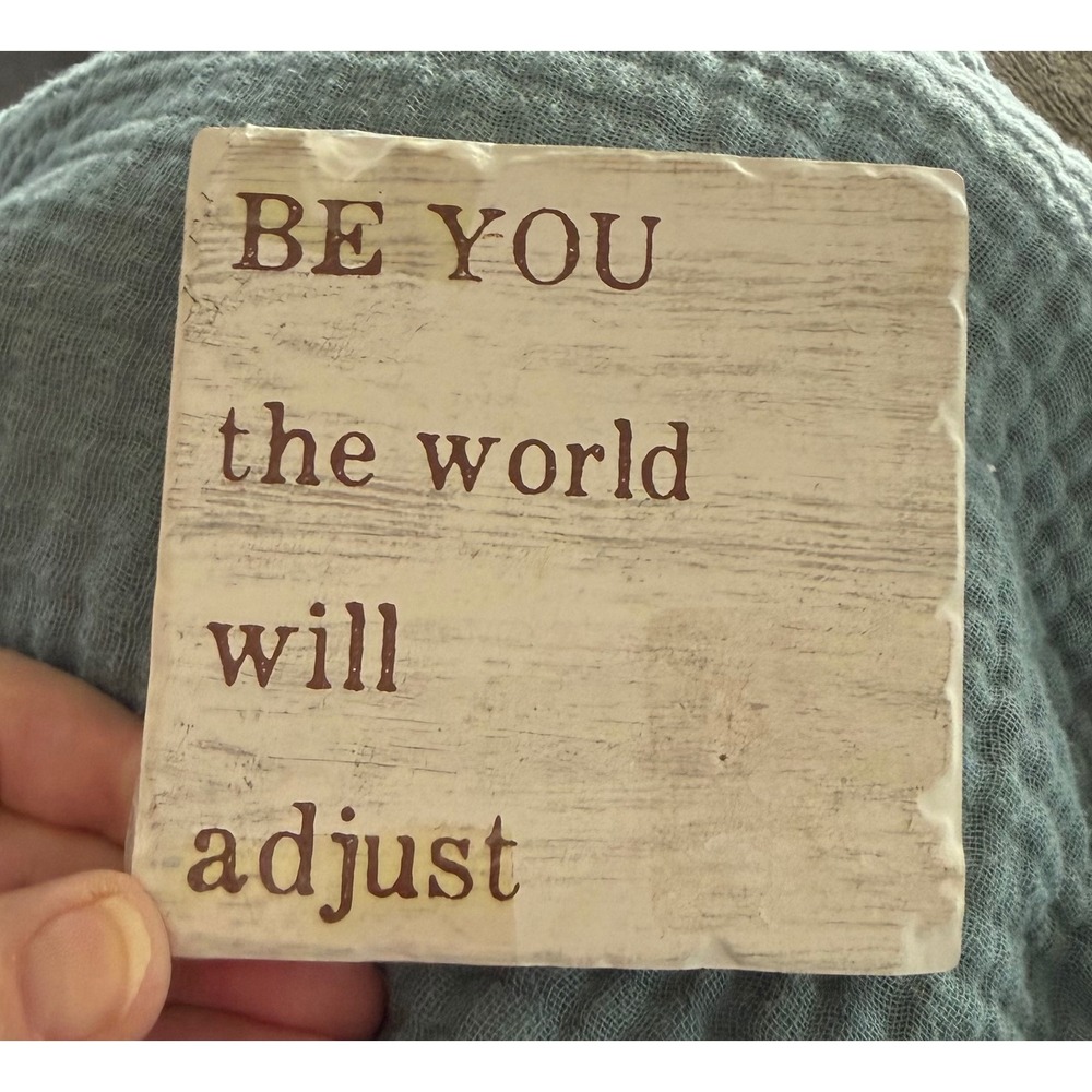 Set of 2 Inspirational Stone Coasters Rustic Farmhouse Decor 4x4 Square